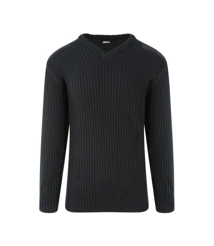PRO RTX Mens Pro Acrylic Security V Neck Sweater (Black)
