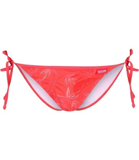 Womens/ladies Aceana Leaves String Bikini Bottoms Red Sky Regatta