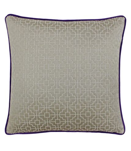 Riva Paoletti Belsize Cushion Cover (Taupe/Purple)