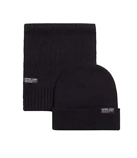 Coffret bonnet + écharppe noir homme kaporal bera