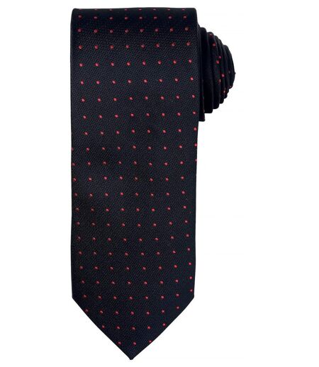 Cravate à petits pois - PR781 - noir et rouge