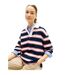 Sweat Rugby Motif/style À Rayures Femme Bleu Marine Foncé Tommy Jeans-4