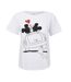 T-Shirt blanc femme disney mickey & minnie hearts-1