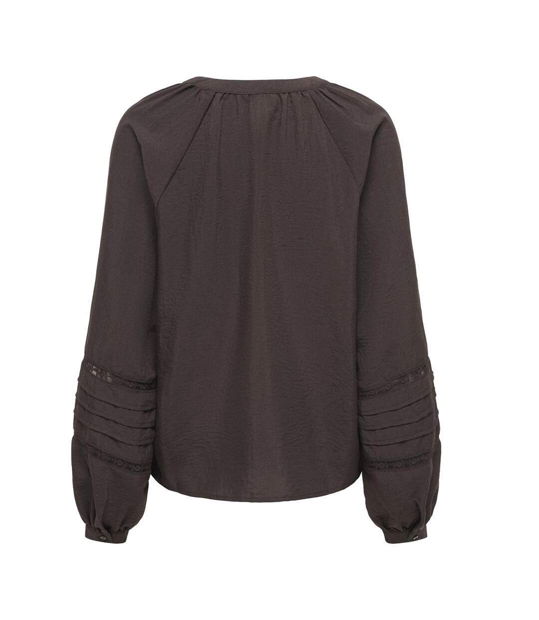 Blouse marron femme jdy train-2