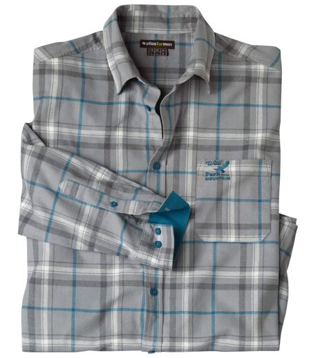 Chemise Flanelle Carreaux Gris 