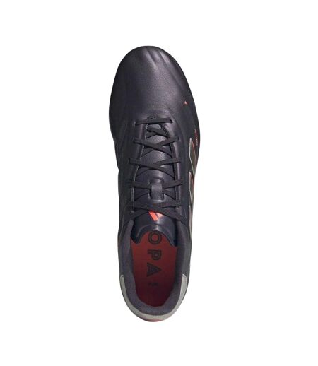 Mens Copa Pure Elite Calf Leather Firm Ground Football Boots Black Silver Adidas