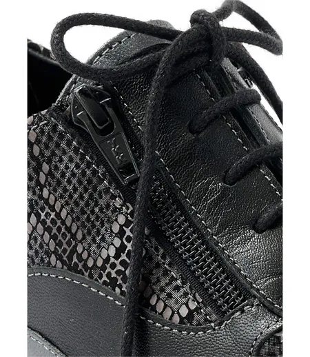 Derbies cuir zippées effet laçage