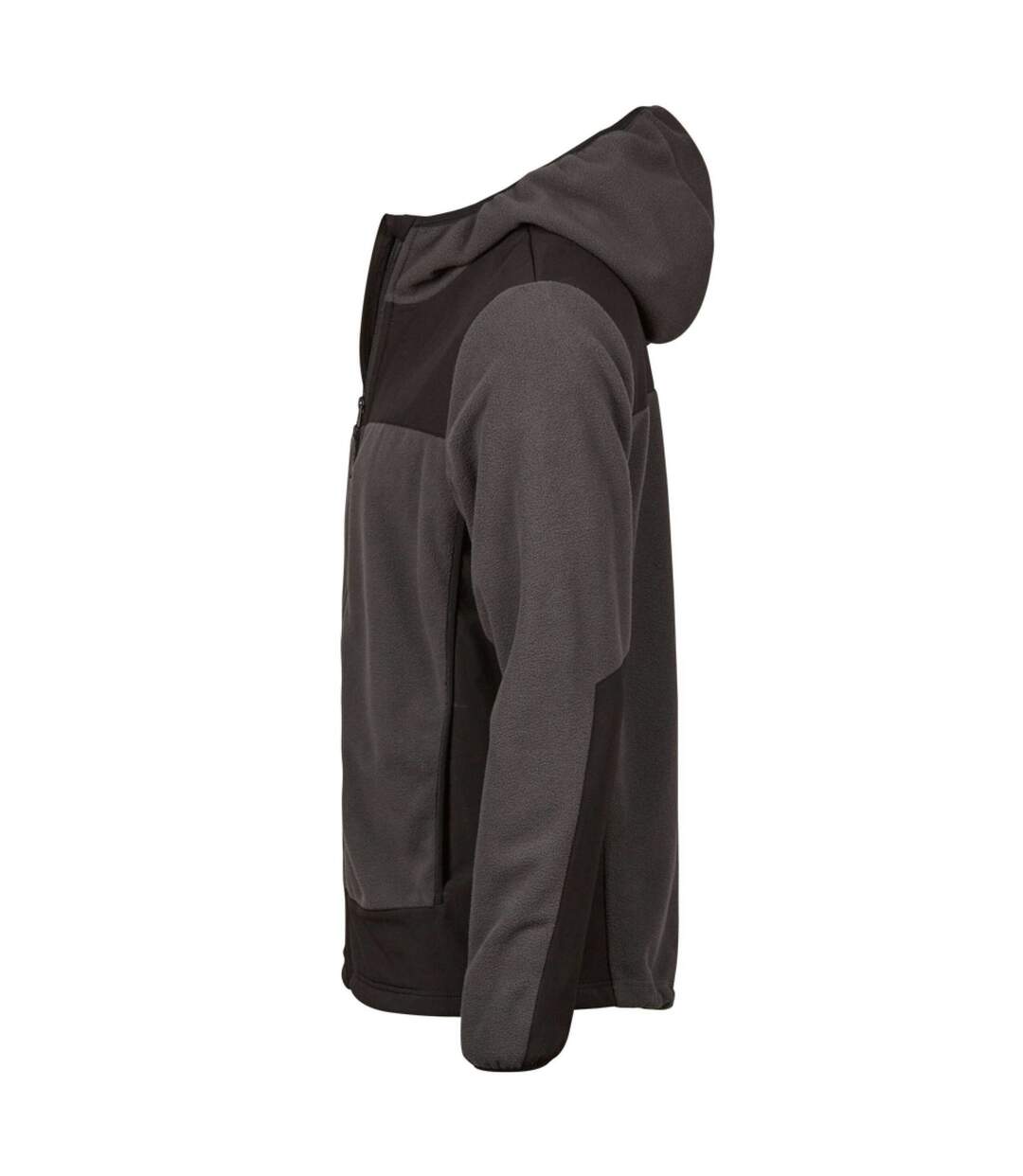 Mens Mountain Hooded Fleece Jacket Asphalt Black Tee Jays-3