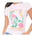 Womens/ladies Floral Gingham Slim T-shirt Pink I Saw It First-3