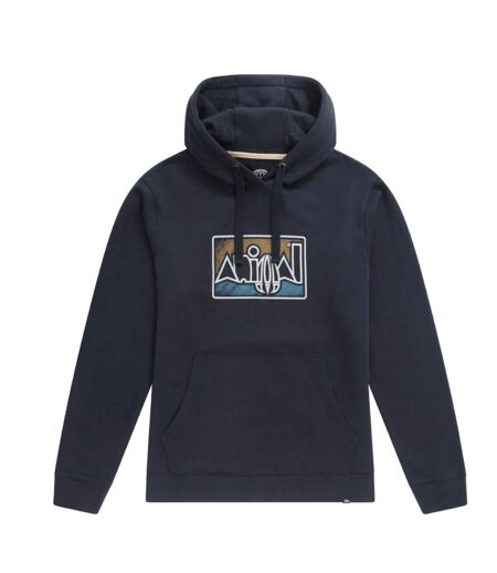 Mens river natural hoodie dark blue Animal