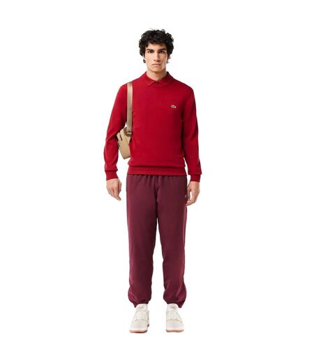 Sweat monochrome homme orange Lacoste