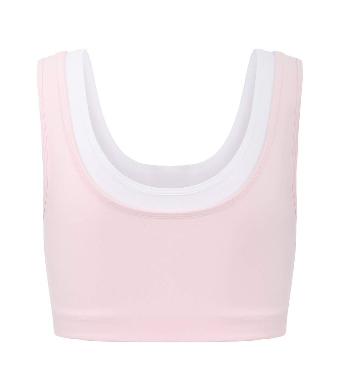 Womens/ladies Pro Layered Sports Bra Light Pink USA Pro-2