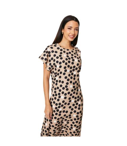 Womens/ladies spotted midi dress neutral Principles