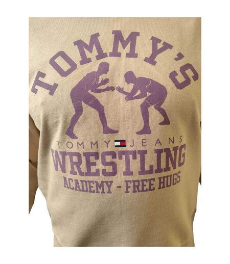 Sweat À Capuche Motif/style Logo Homme Beige Tommy Jeans