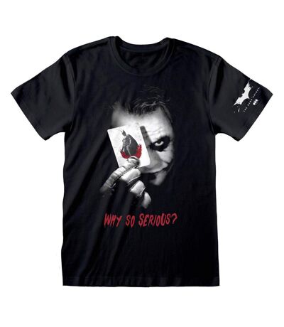 Batman: The Dark Knight - T-shirt WHY SO SERIOUS - Adulte (Noir) - UTHE725