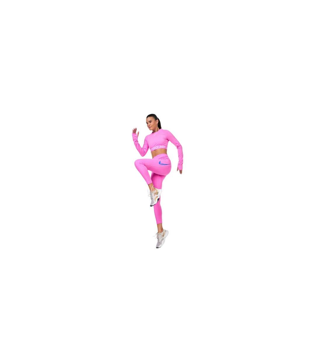 Legging 7/8 Femme Rose Nike-1