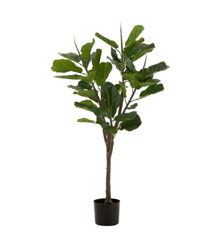 Plante Artificielle en Pot Ficus 129cm Vert & Noir