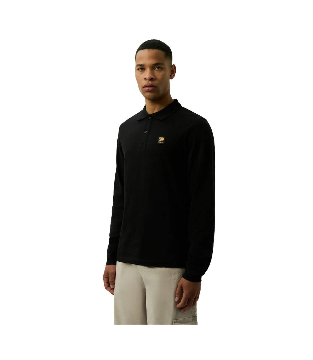 Polo Manches Longues Luca Homme Noir Patrick-1