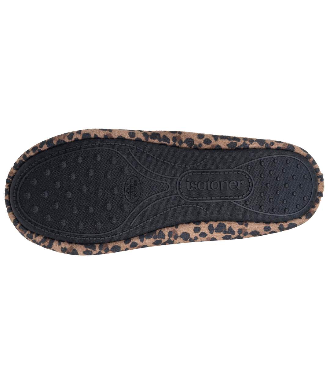 Isotoner Chaussons Ballerines femme suédine, semelle souple, mousse à mémoire forme-4