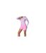 Womens/ladies Heathered Full Zip Raglan Jacket Pink Marl Gym King-1