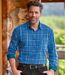 Men's Blue Flannel Shirt-1