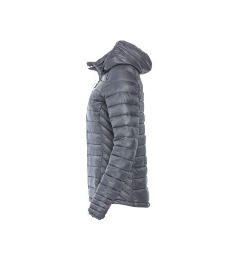 Womens/ladies Hudson Padded Jacket Grey Clique