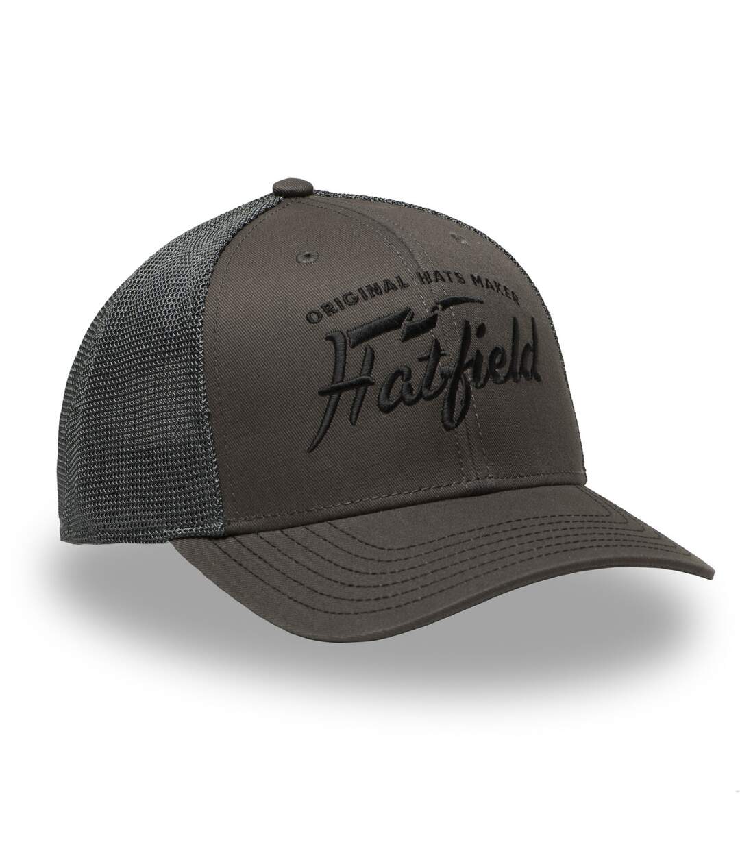 Casquette trucker avec filet semi curved avec broderie Grey Matter Hatfield-2