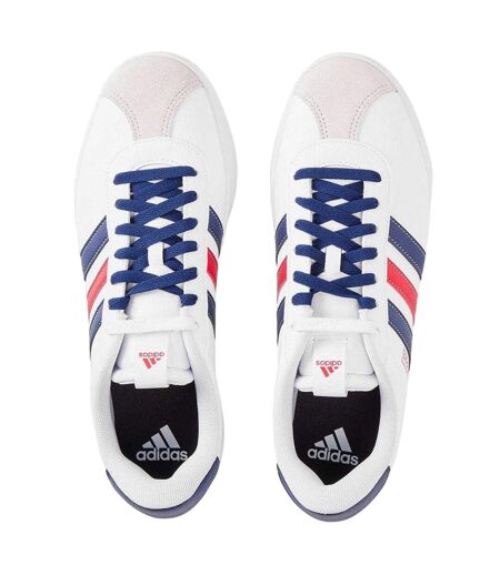 Mens Vl Court 3.0 3 Stripes Leather Shoes Earth White Adidas