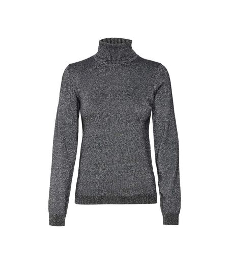 Pull gris argenté femme vero moda happyshine - l