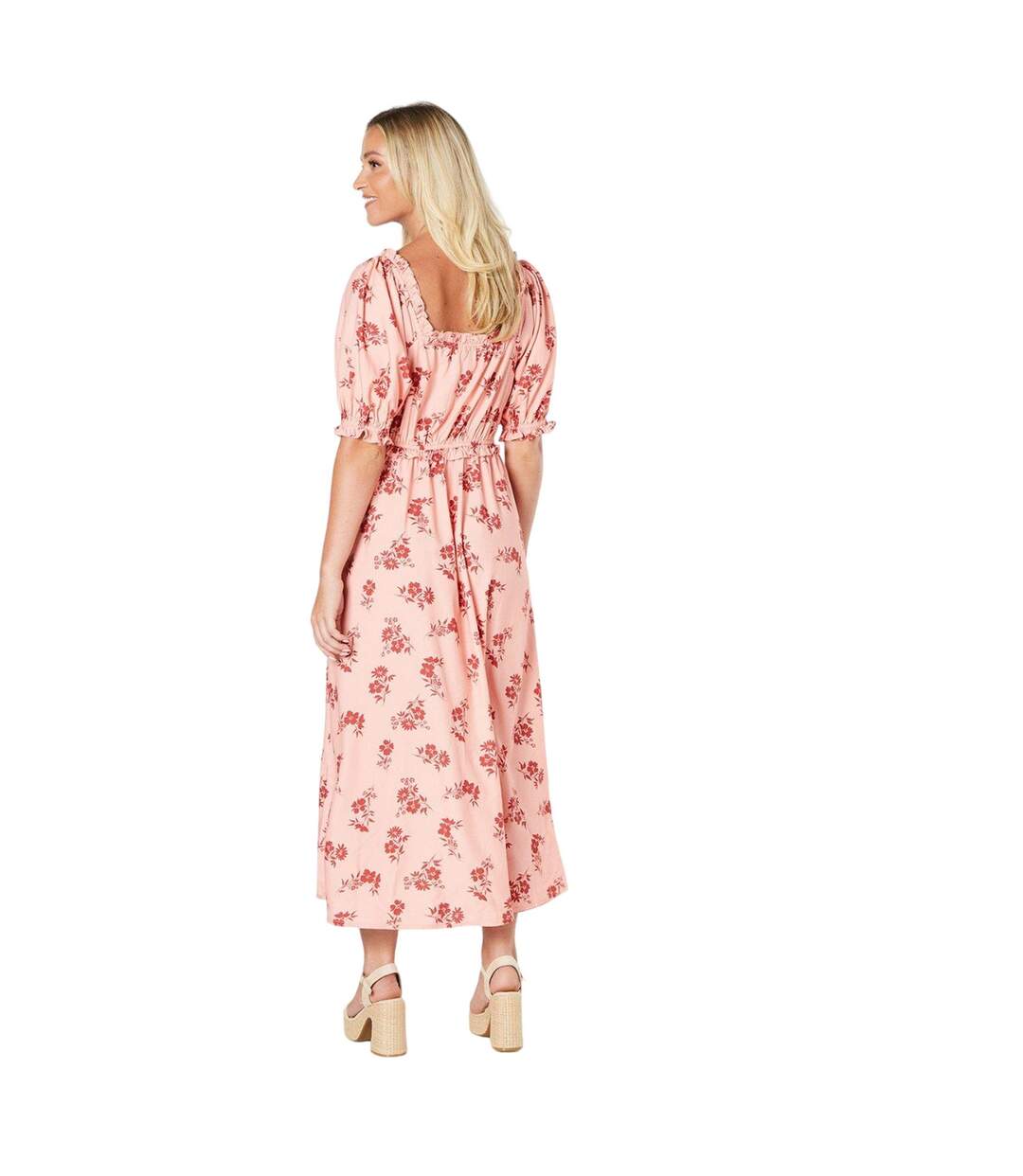 Robe mi-longue femme rose Dorothy Perkins-2