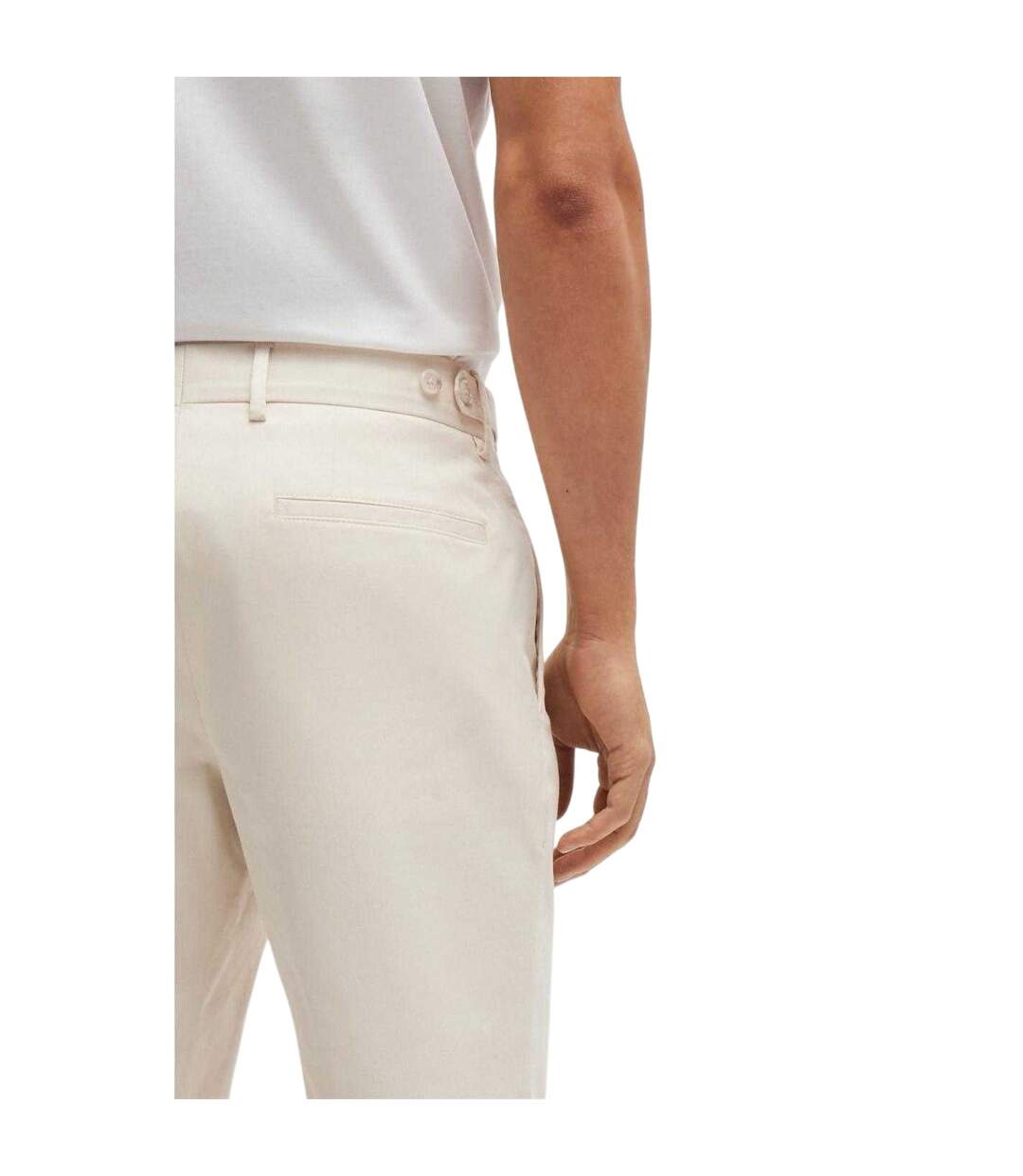 Mens C-genius Straight Leg Trousers White Boss-4