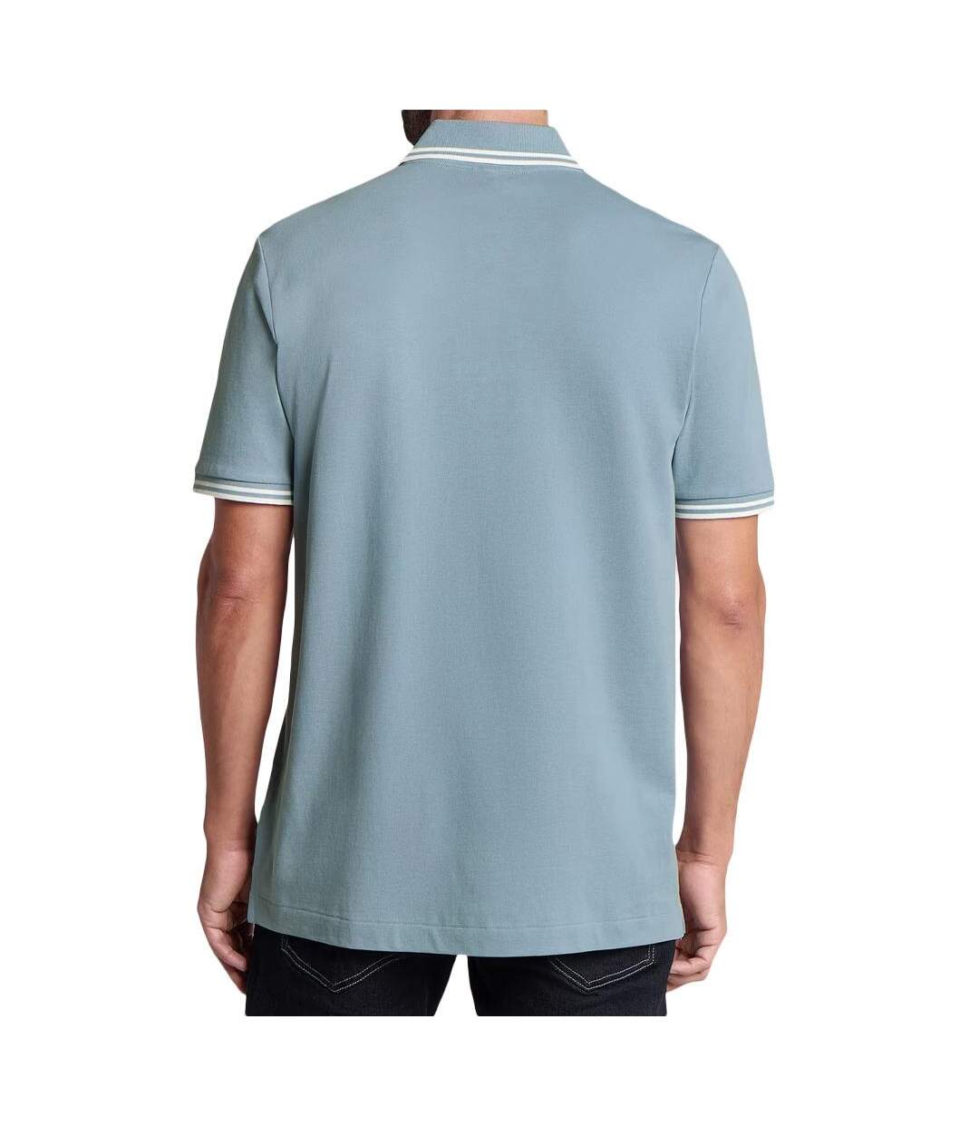 Polo bleu homme g-star raw striped collar-2