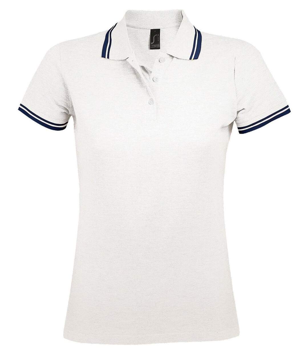 Polo femme - 00578 - blanc et marine