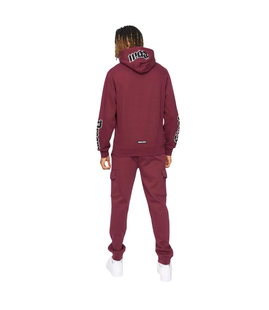 Mens Sleevely Fleece Hoodie Burgundy Kings Will Dream-3
