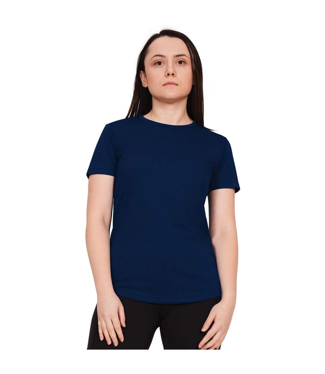 T-shirt original tech femme bleu marine Casual Classics-1