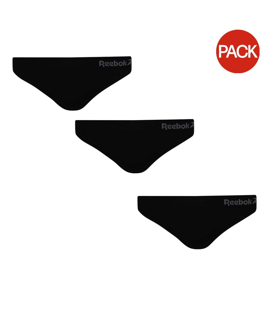 Pack Of 3  Womens/ladies Kal Thong  Black Reebok-1