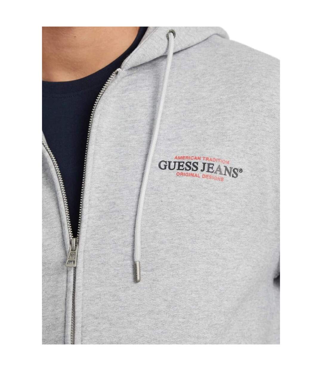 Veste À Capuche Motif/style Logo Jeans Daring Ocean Homme Gris Guess-4
