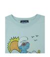 Junk Food Womens/Ladies California Smurfin´ The Smurfs T-Shirt (Pale Blue)