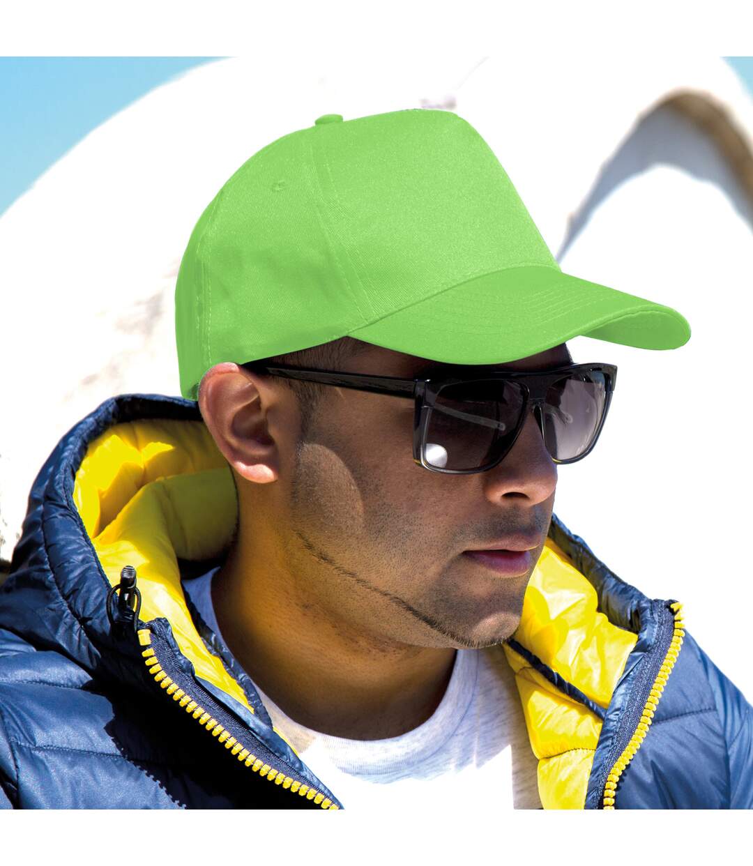 Lot de 2  casquettes boston adulte vert citron Result-2