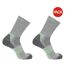 Pack Of 2  Womens/ladies Merino Wool Crew Socks  Grey Green Salomon-1