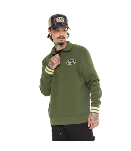 Sweat col montant en molleton avec écusson Alec Vondutch