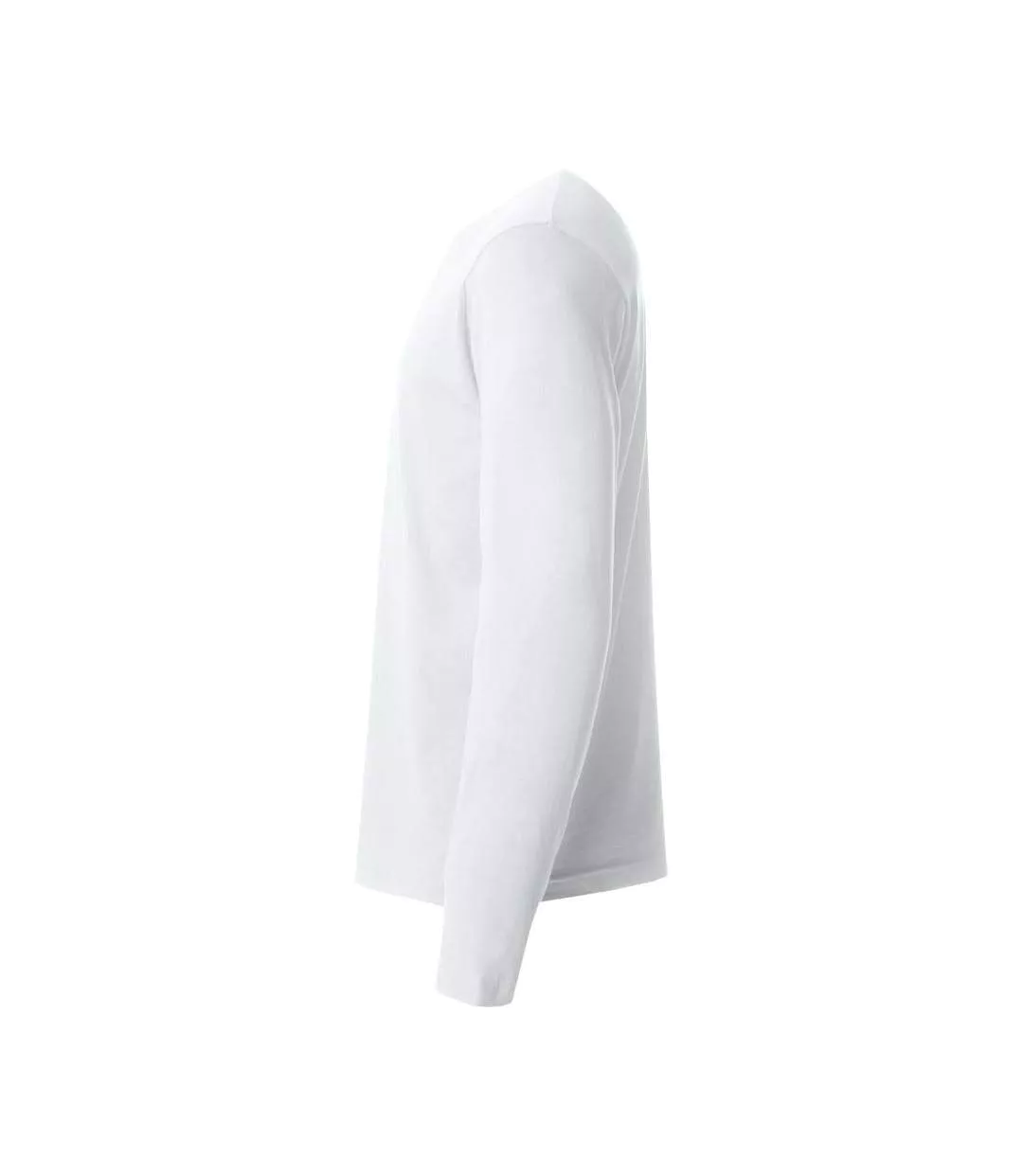 Mens Basic Long-sleeved T-shirt White Clique-3