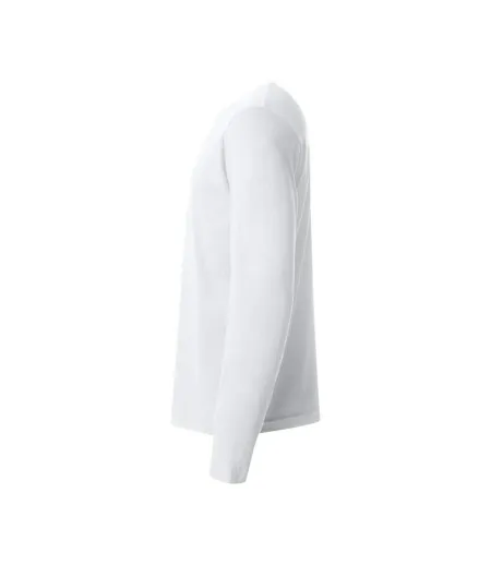 Mens Basic Long-sleeved T-shirt White Clique
