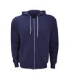 Canvas Unisex Zip-up Polycotton Fleece Hooded Sweatshirt / Hoodie (Navy Blue) - UTBC1337