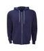 Canvas Unisex Zip-up Polycotton Fleece Hooded Sweatshirt / Hoodie (Navy Blue)