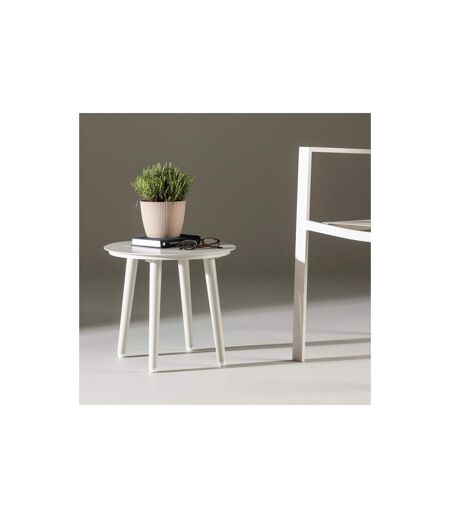 Table d'Appoint de Jardin Ronde Lina 40cm Beige