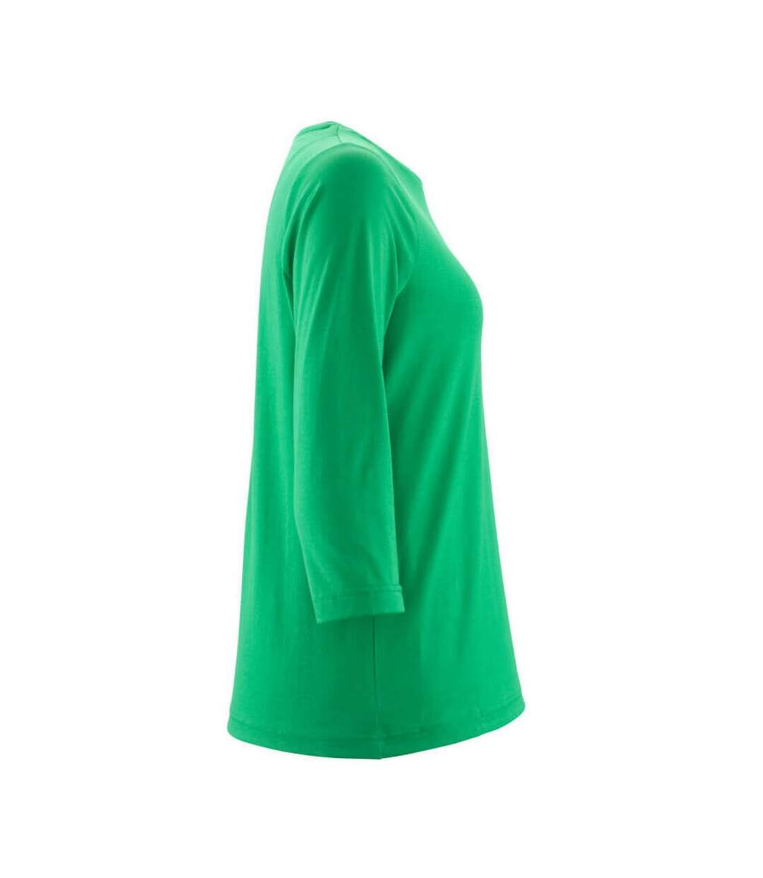 Womens/ladies Crossover 3/4 Sleeve T-shirt Grass Green Mascot-3