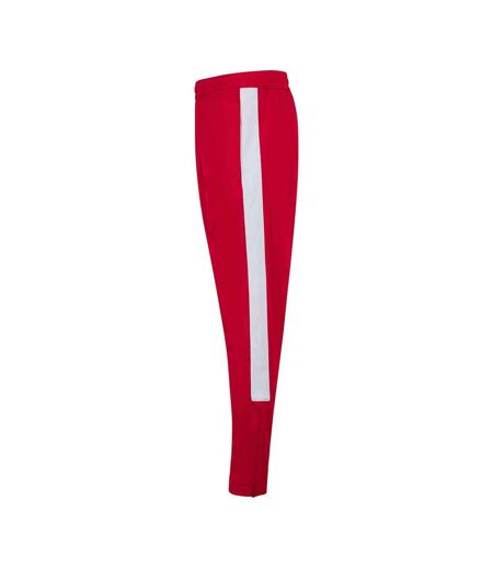 Mens knitted tracksuit pants red/white Finden & Hales