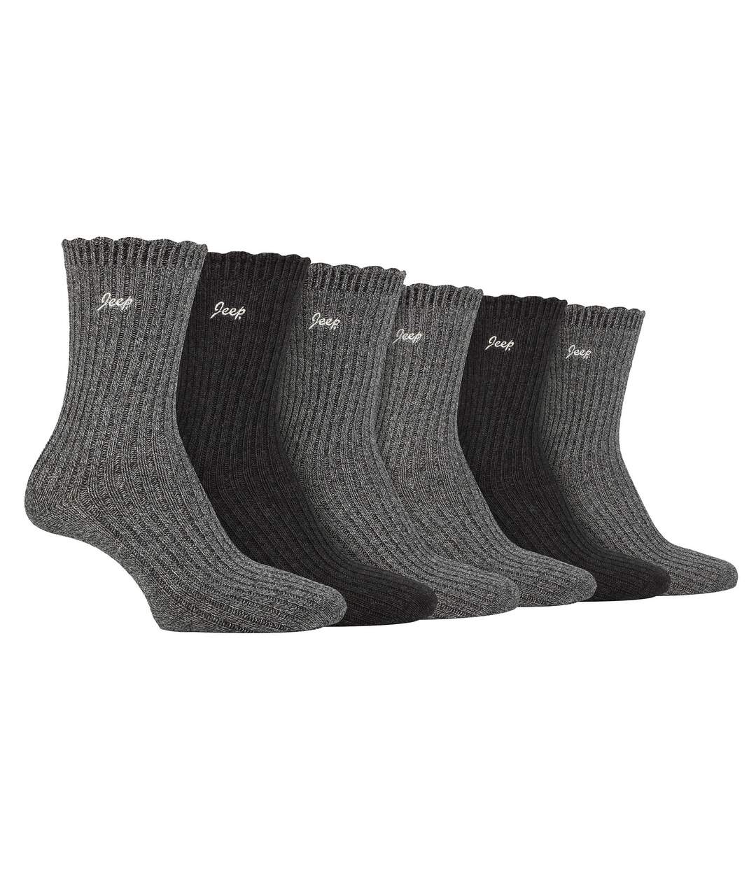 Ladies 6 Pack Bamboo Boot Socks | Cute Scalloped Top Socks-3