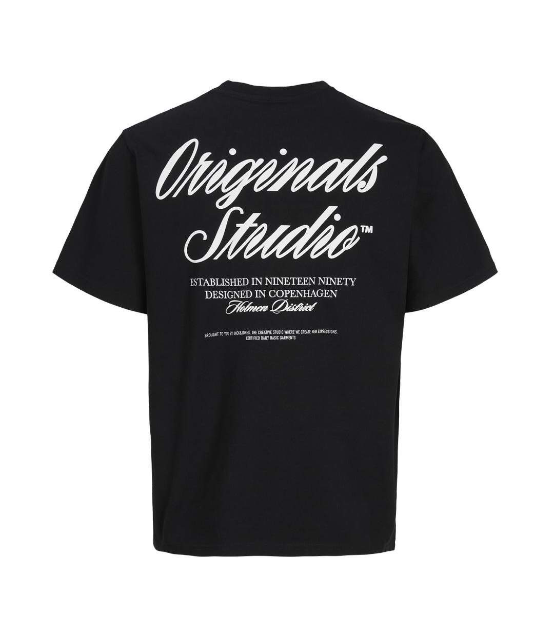 T-Shirt noir homme jack & jones norrebro-2